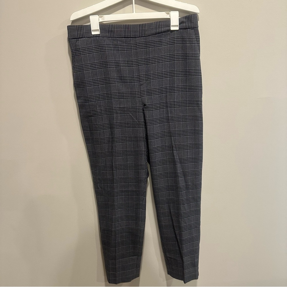 Banana Republic Women's Dark Gray Plaid Trousers